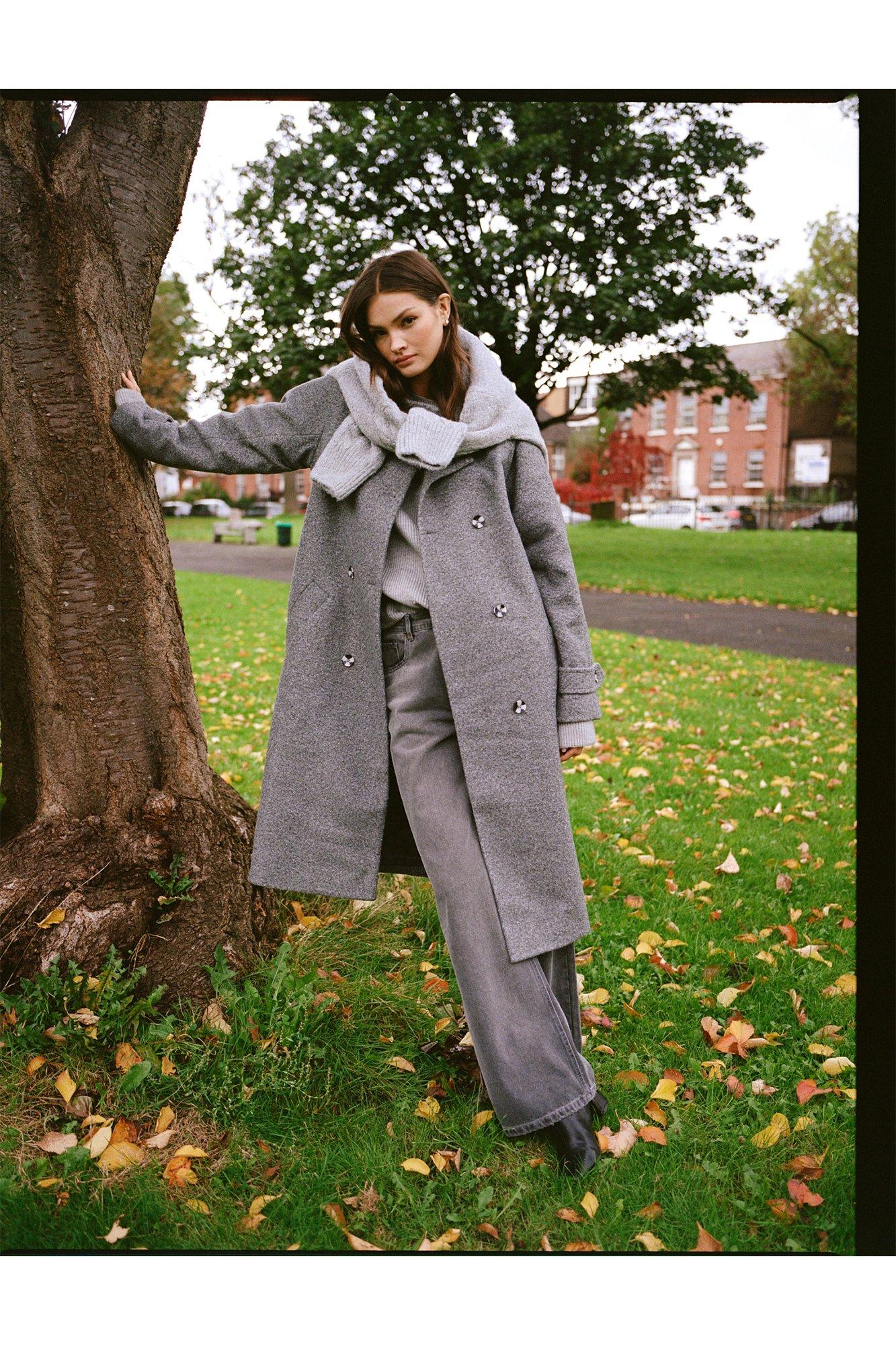 Grey clearance marl coat